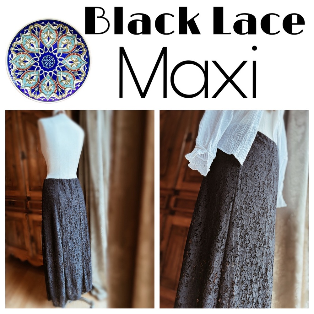 Skirt Maxi / Black Lace - Picture 4 of 10